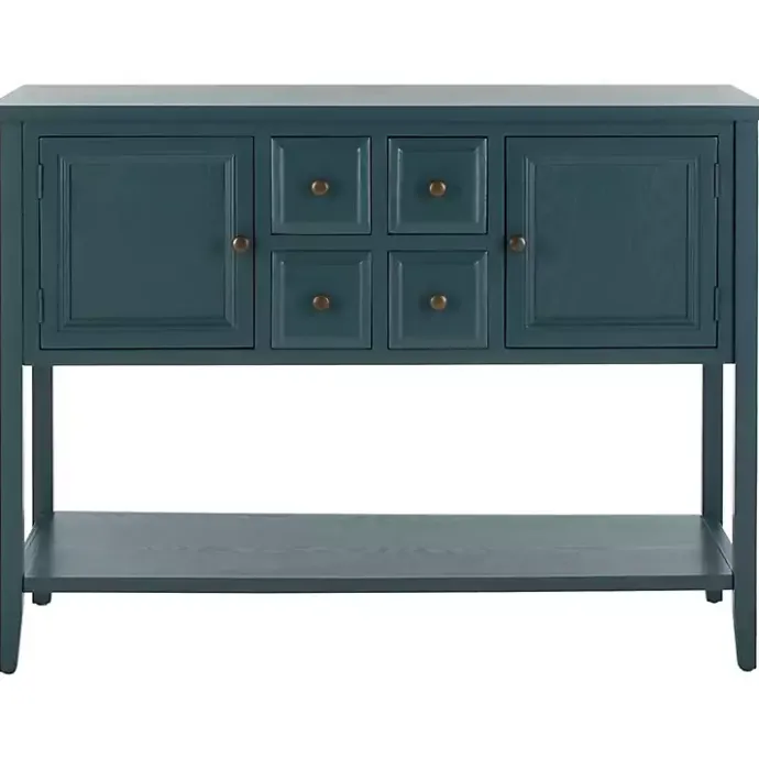 Sale Kirklands Home Slate Teal 4-Drawer Charlotte Sideboard Blue