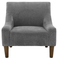 Outlet Kirklands Home Slate Upholstered Shea Accent Chair Gray