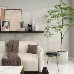 Sale Kirklands Home Slender Curtain Ribbed Vase, 13 in. White