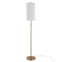 Best Kirklands Home Slim Gold Modern Floor Lamp White