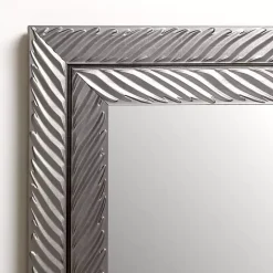 Best Kirklands Home Sloan Silver Grooved Wall Mirror
