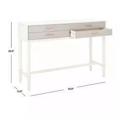 Clearance Kirklands Home Sloane Four-Drawer Console Table White