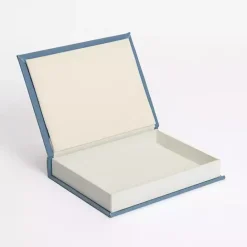 Sale Kirklands Home Small Light Linen Book Box Blue