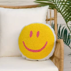 Online Kirklands Home Smiley Face Outdoor Pillow