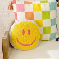 Online Kirklands Home Smiley Face Outdoor Pillow