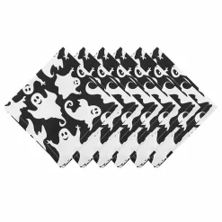 Kirklands Home Smiling Ghost Halloween Napkins, Set of 6