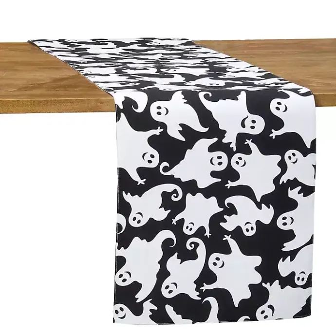 Online Kirklands Home Smiling Ghost Halloween Table Runner