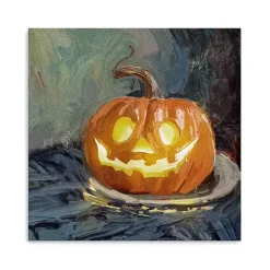Hot Kirklands Home Smiling Jack O Lantern Canvas Art Print Orange