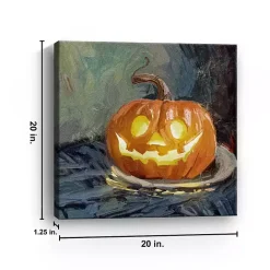Hot Kirklands Home Smiling Jack O Lantern Canvas Art Print Orange