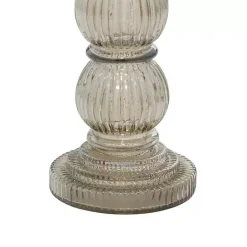 New Kirklands Home Smoke Glass Pillar Candle Holders, Set of 3 Gray