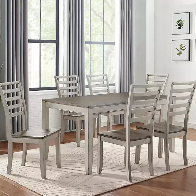Online Kirklands Home Smoked Alabaster and Honey Wood 7-pc. Dining Set