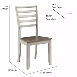 Online Kirklands Home Smoked Honey and Alabaster Dining Chairs, Set of 2