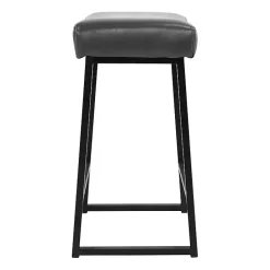 Clearance Kirklands Home Smokey Faux Leather Counter Stools, Set of 2 Gray