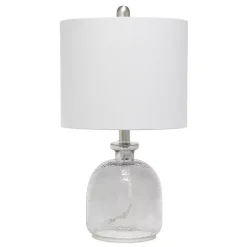 Outlet Kirklands Home Smokey Hammered Glass Shade Table Lamp Gray