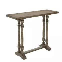 Discount Kirklands Home Smokey Oak Wood Chandler Counter Height Table