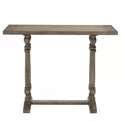 Discount Kirklands Home Smokey Oak Wood Chandler Counter Height Table
