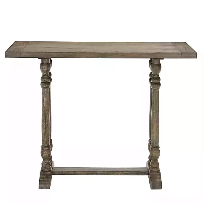 Discount Kirklands Home Smokey Oak Wood Chandler Counter Height Table