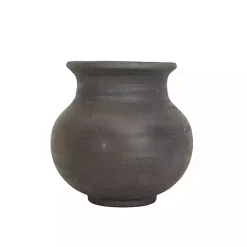 New Kirklands Home Smoky Terracotta Vase, 5 in. Black