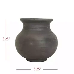 New Kirklands Home Smoky Terracotta Vase, 5 in. Black