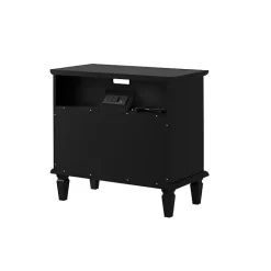 Best Kirklands Home Smooth 2-Drawer Wood Nightstand Black