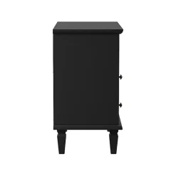 Best Kirklands Home Smooth 2-Drawer Wood Nightstand Black