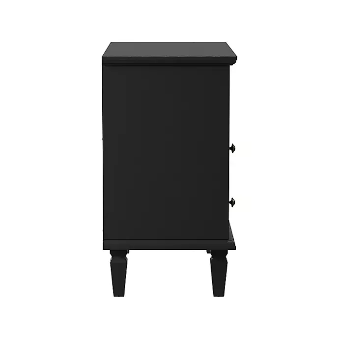 Best Kirklands Home Smooth 2-Drawer Wood Nightstand Black