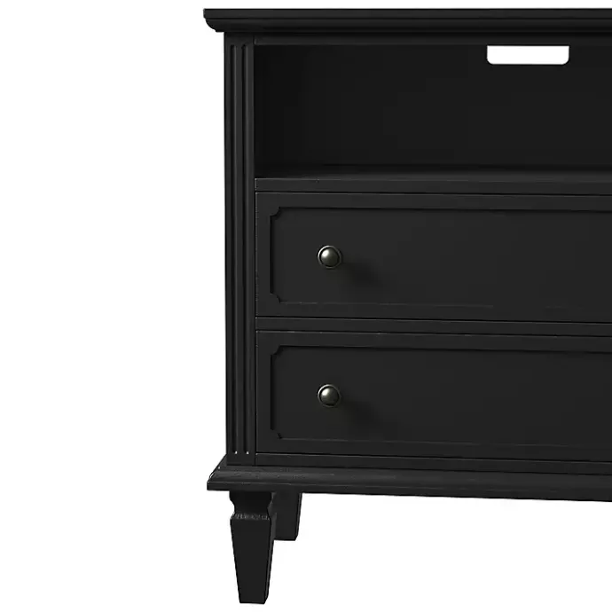Best Kirklands Home Smooth 2-Drawer Wood Nightstand Black