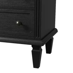 Best Kirklands Home Smooth 2-Drawer Wood Nightstand Black