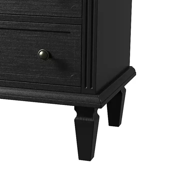 Best Kirklands Home Smooth 2-Drawer Wood Nightstand Black