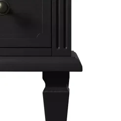 Best Kirklands Home Smooth 2-Drawer Wood Nightstand Black