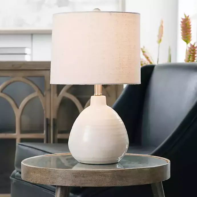 Sale Kirklands Home Smooth Ceramic Table Lamp Ivory