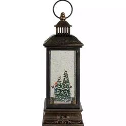 Sale Kirklands Home Snowman Family Christmas LED Glitter Snow Globe Black