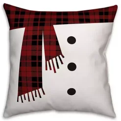 Sale Kirklands Home Snowman Scarf and Buttons Pillow