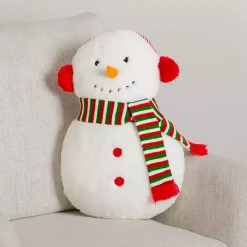 Clearance Kirklands Home Snowman Shaped Holiday Pillow White