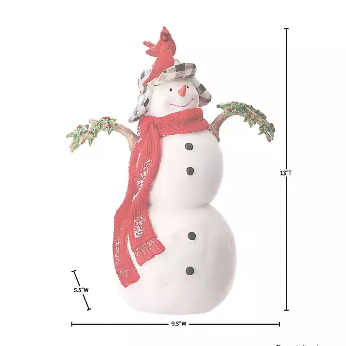 Sale Kirklands Home Snowman with Cardinals Statue