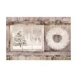 Sale Kirklands Home Snowy Barn View Canvas Art Print, 32x48