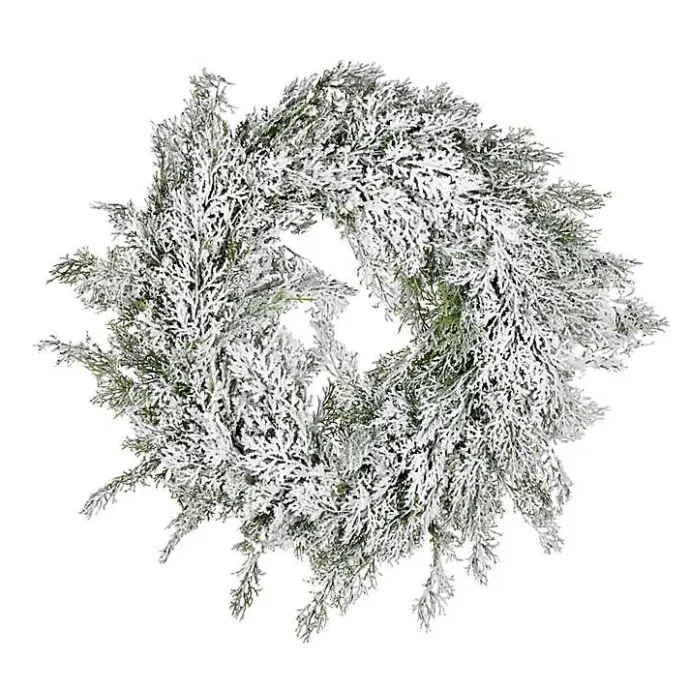 Sale Kirklands Home Snowy Cedar Wreath