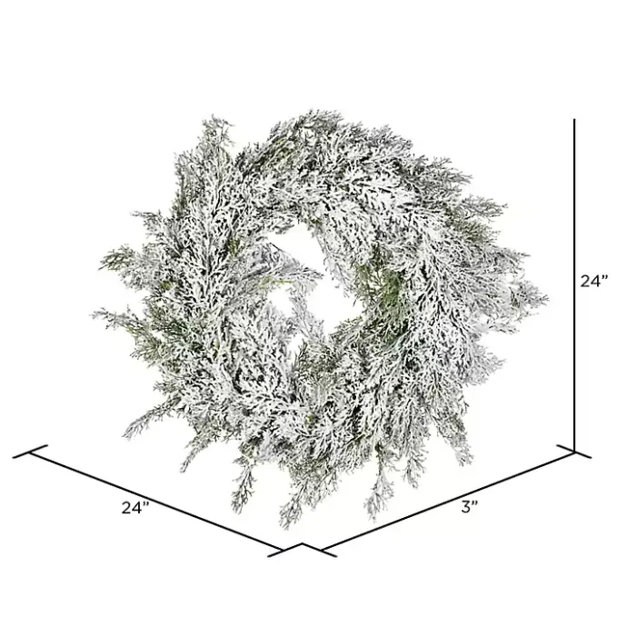 Sale Kirklands Home Snowy Cedar Wreath