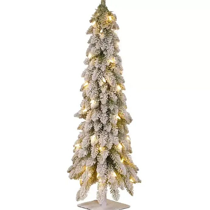 Outlet Kirklands Home Snowy Downswept Pre-Lit Alpline Tree, 48 in.