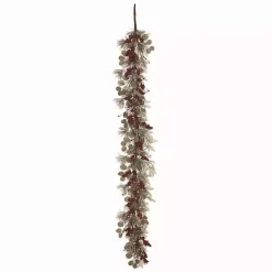 New Kirklands Home Snowy Eucalyptus Berry Mix Christmas Garland