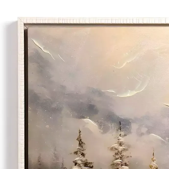 Clearance Kirklands Home Snowy Forest at Dusk Framed Canvas Art Print