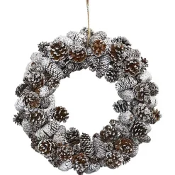 Best Kirklands Home Snowy Pinecone Mix Wreath