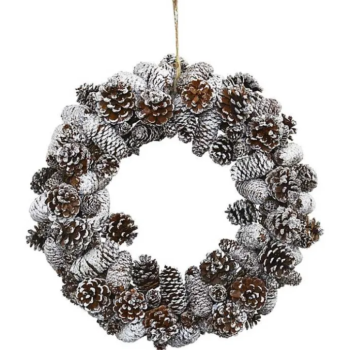Best Kirklands Home Snowy Pinecone Mix Wreath