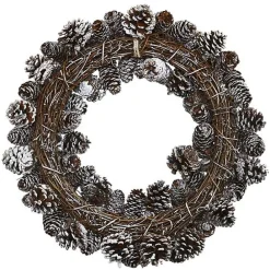 Best Kirklands Home Snowy Pinecone Mix Wreath
