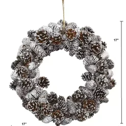 Best Kirklands Home Snowy Pinecone Mix Wreath