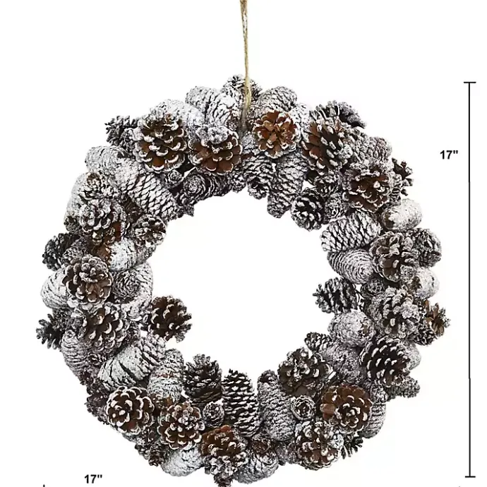 Best Kirklands Home Snowy Pinecone Mix Wreath