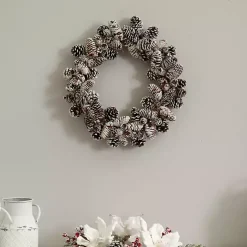 Best Kirklands Home Snowy Pinecone Mix Wreath