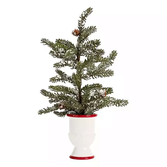 Sale Kirklands Home Snowy Potted Christmas Trees, Set of 2