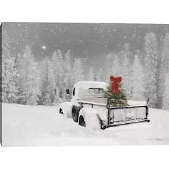 Sale Kirklands Home Snowy Truck Canvas Art Print