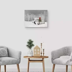 Sale Kirklands Home Snowy Truck Canvas Art Print